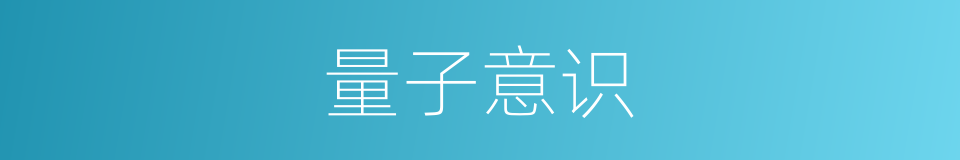 量子意识的同义词