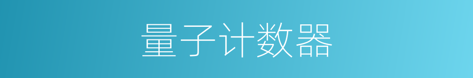 量子计数器的同义词