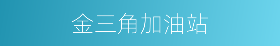 金三角加油站的同义词