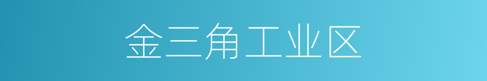 金三角工业区的同义词