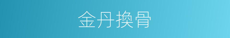 金丹換骨的意思