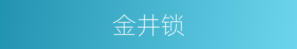 金井锁的同义词