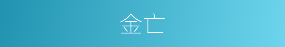 金亡的意思