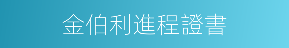 金伯利進程證書的同義詞