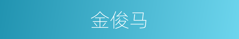 金俊马的同义词