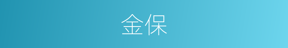 金保的同义词