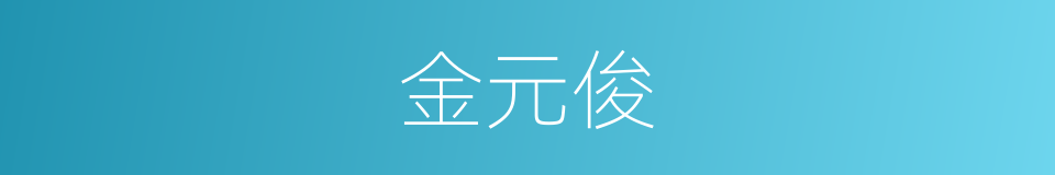 金元俊的同义词