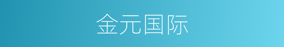 金元国际的同义词