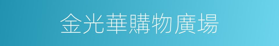 金光華購物廣場的同義詞