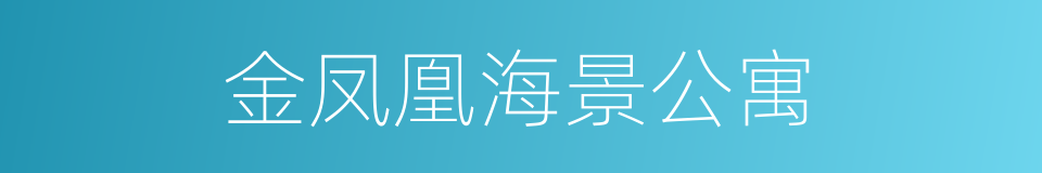 金凤凰海景公寓的同义词