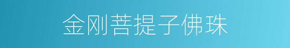 金刚菩提子佛珠的同义词