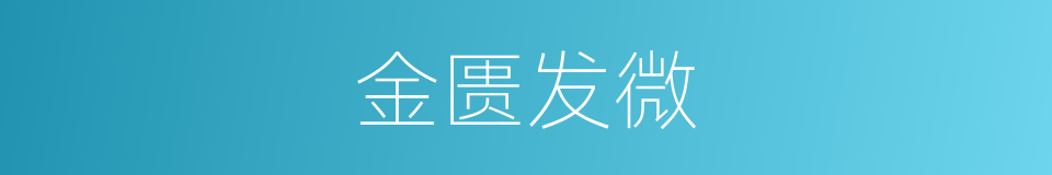 金匮发微的同义词