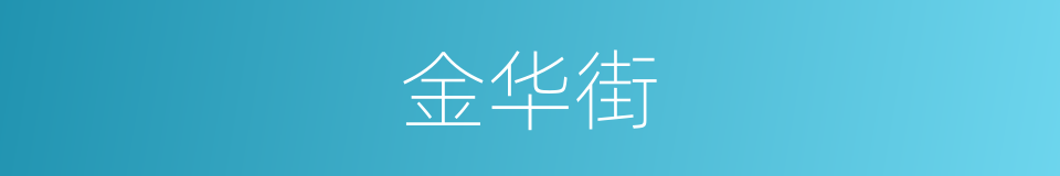 金华街的同义词