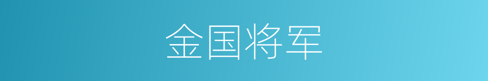 金国将军的同义词