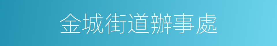 金城街道辦事處的同義詞