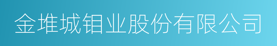 金堆城钼业股份有限公司的同义词