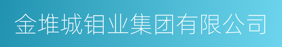 金堆城钼业集团有限公司的同义词