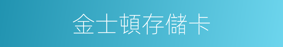 金士頓存儲卡的同義詞