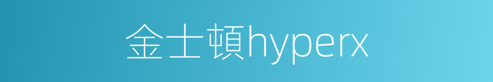 金士頓hyperx的同義詞