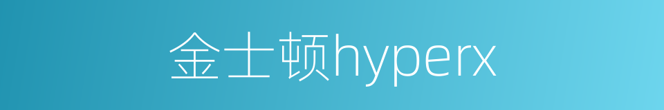 金士顿hyperx的意思