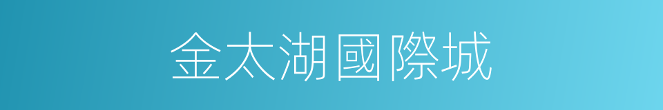 金太湖國際城的同義詞