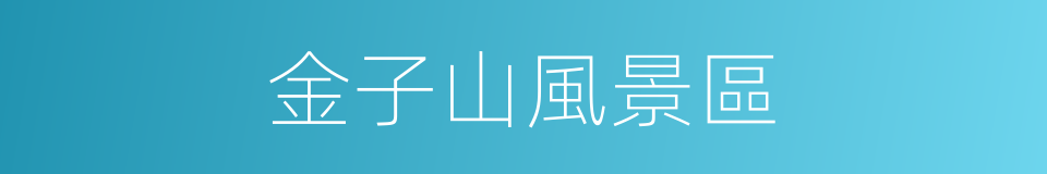 金子山風景區的同義詞