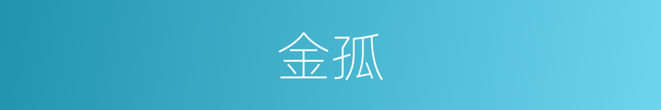 金孤的同义词