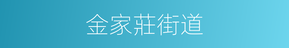 金家莊街道的同義詞