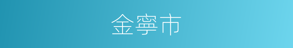 金寧市的同義詞