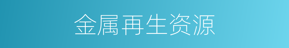 金属再生资源的同义词