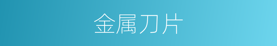 金属刀片的同义词