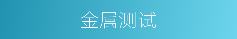 金属测试的同义词