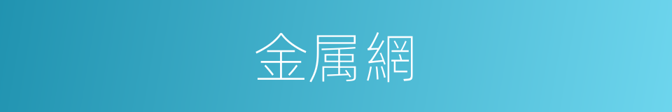 金属網的同義詞