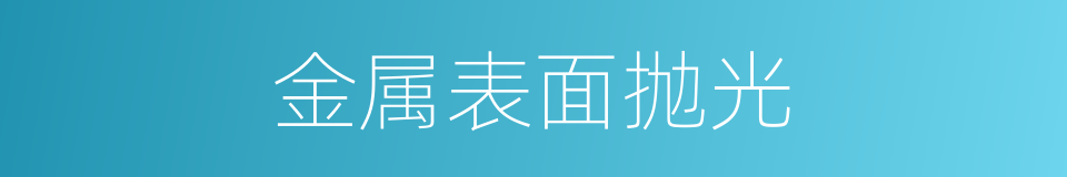 金属表面抛光的同义词