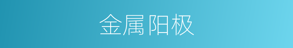 金属阳极的意思