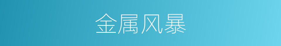 金属风暴的同义词