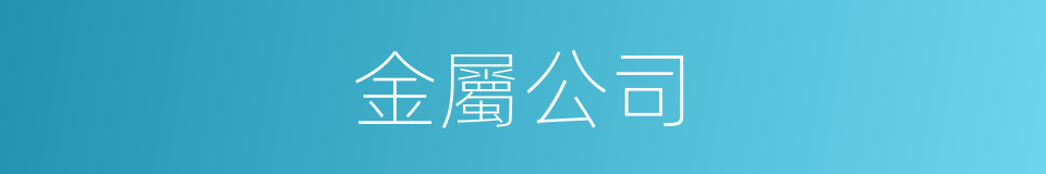 金屬公司的同義詞