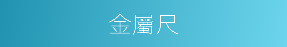 金屬尺的同義詞