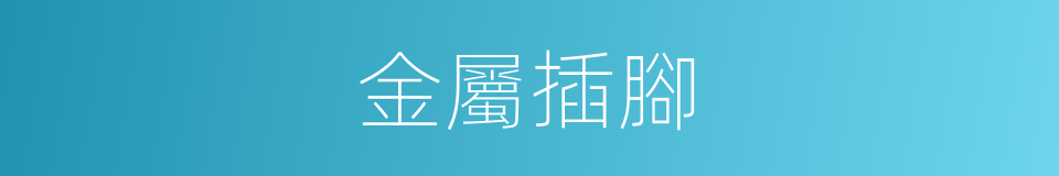 金屬插腳的同義詞
