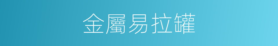 金屬易拉罐的同義詞