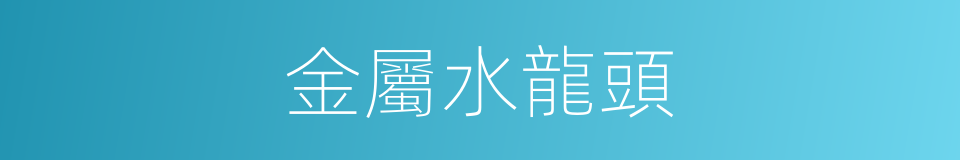 金屬水龍頭的同義詞