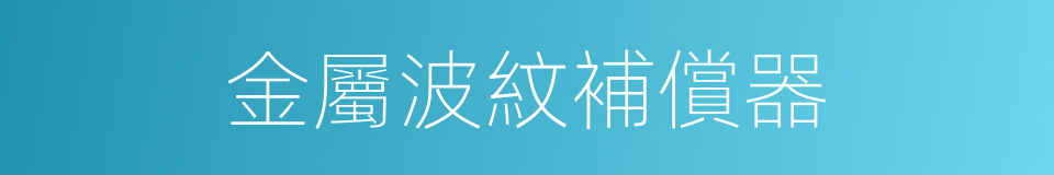 金屬波紋補償器的同義詞