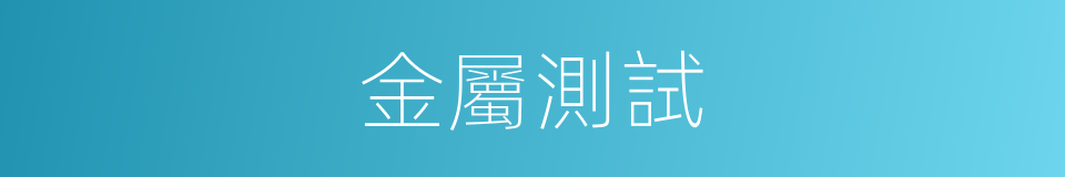 金屬測試的同義詞