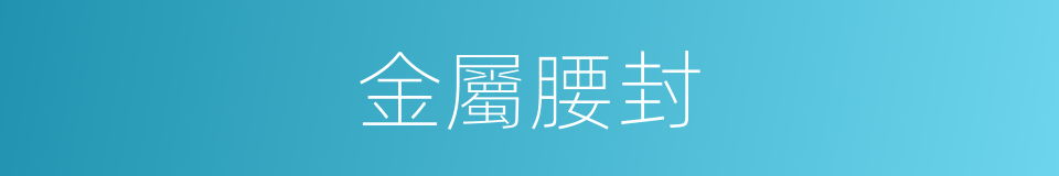 金屬腰封的同義詞