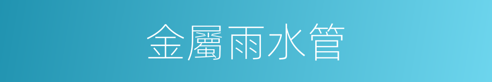 金屬雨水管的同義詞