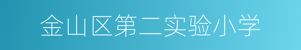 金山区第二实验小学的同义词