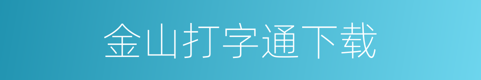 金山打字通下载的同义词