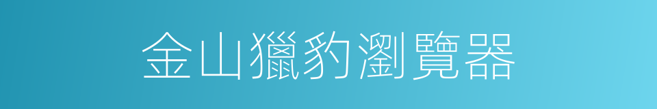 金山獵豹瀏覽器的同義詞