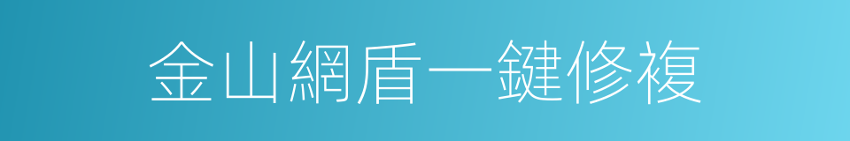 金山網盾一鍵修複的同義詞