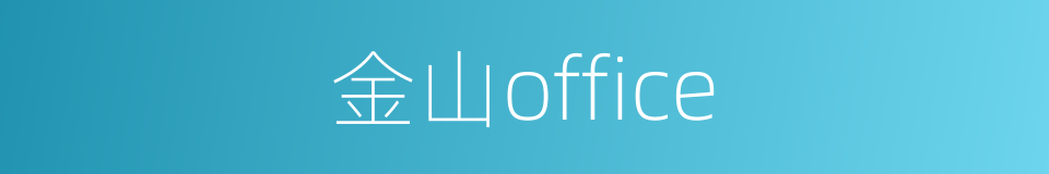 金山office的同义词